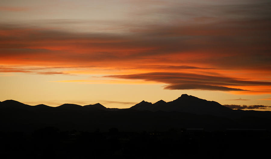 Lenticular Clouds Over Longs Peak 2 Photograph by Marilyn Hunt