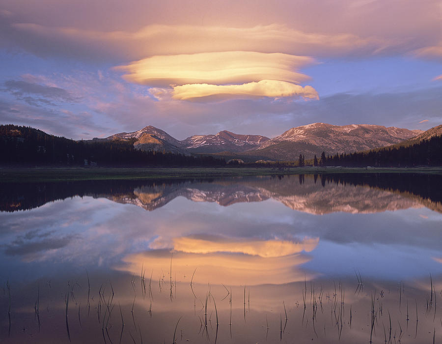 Lenticular Clouds Over Mount Dana Photograph by Tim Fitzharris
