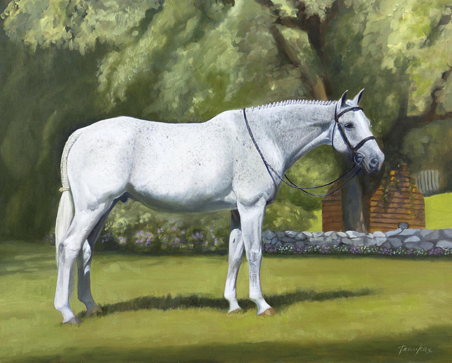 Horse Painting - Leo by Linda Tenukas