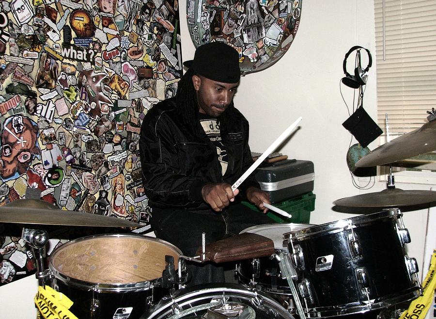 Leo on Drums Photograph by Cleaster Cotton