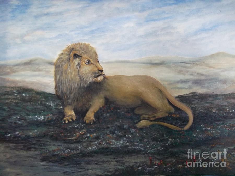 Jungle Painting - Leo the Lion by Rhonda Lee