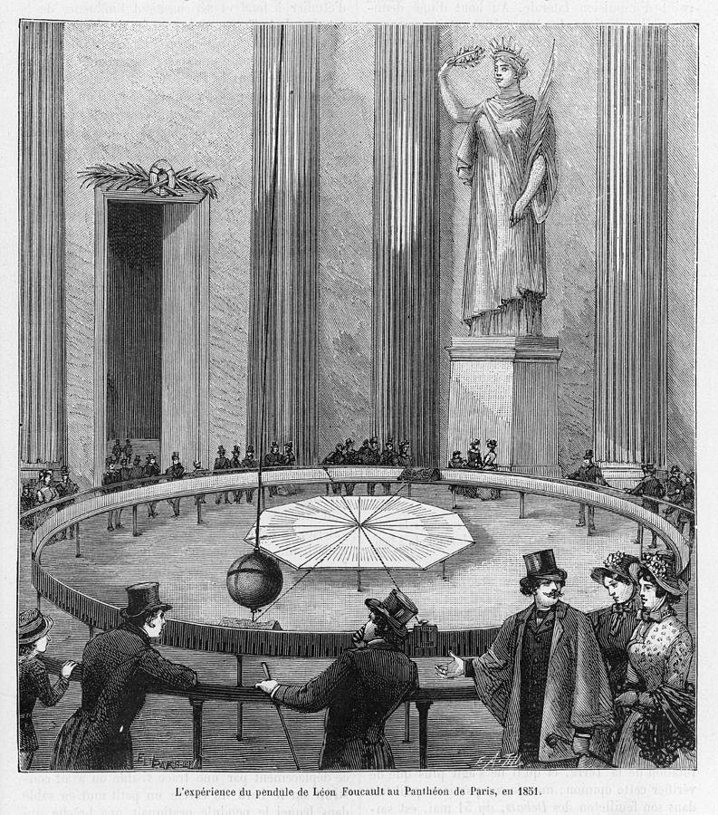 Leon Foucault Uses His Pendulum Drawing By Mary Evans Picture Library