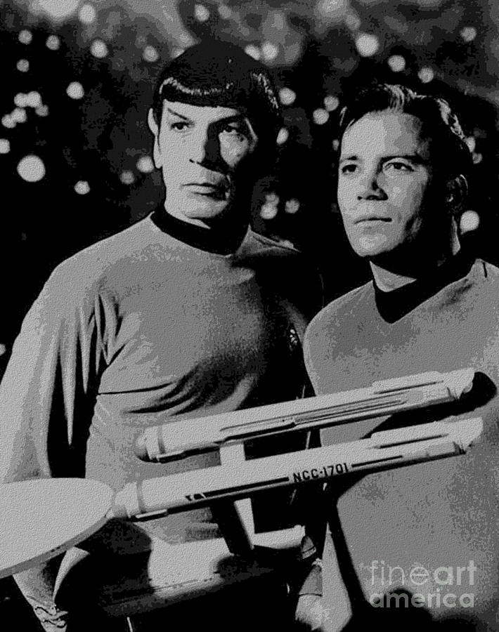 Leonard Nimoy William Shatner Star Trek 1968 Photograph by Vintage Collectables