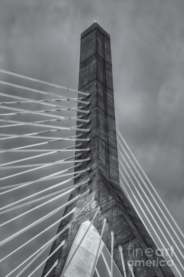 Leonard P. Zakim Bunker Hill Bridge X Photograph by Clarence Holmes