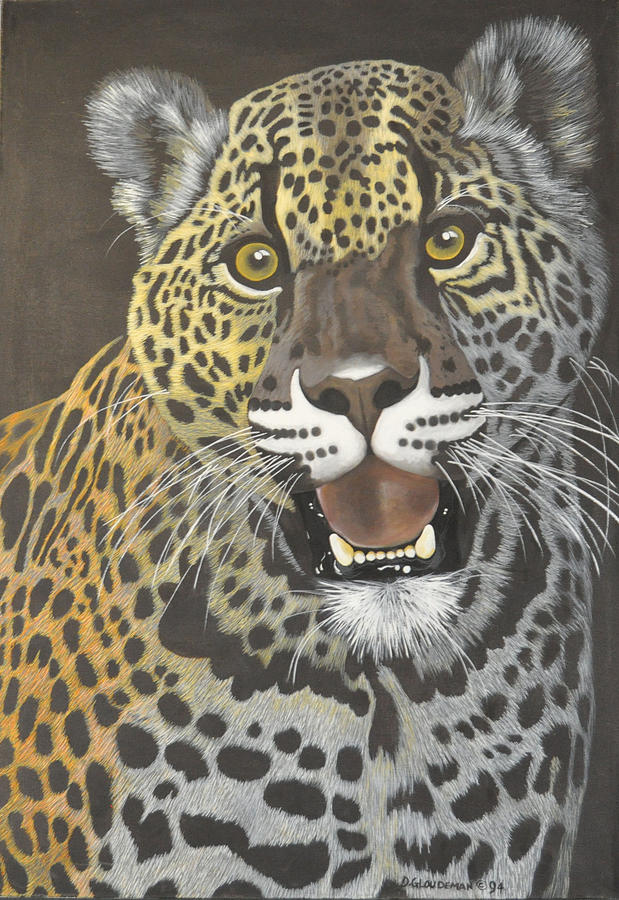 Tree Painting - Leopard by Denis Gloudeman