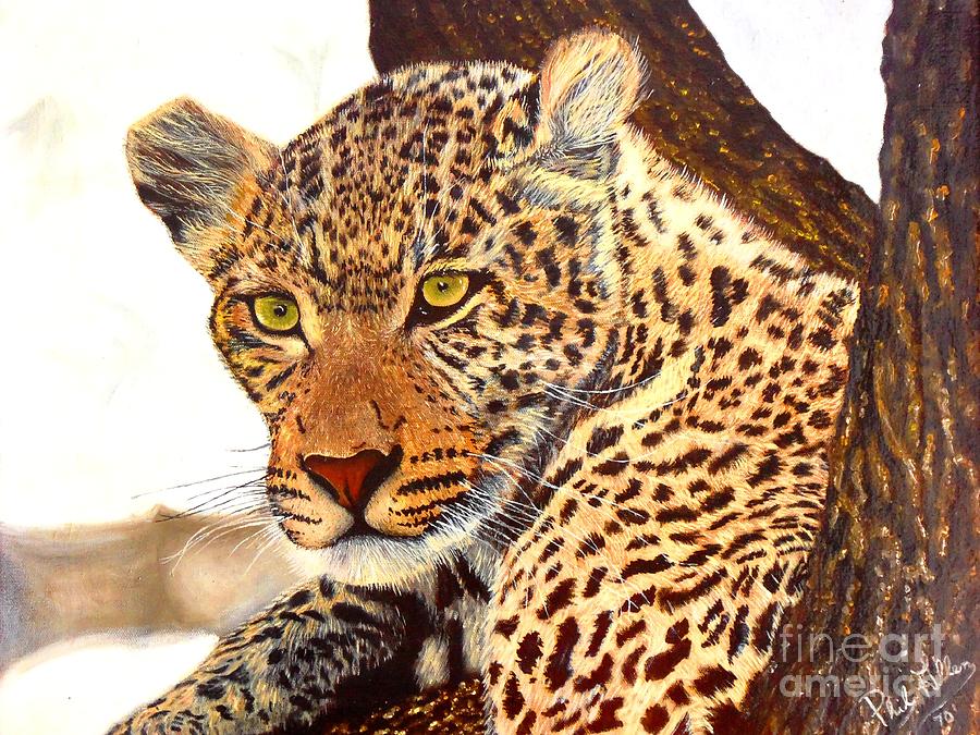 Leopard Point of View Painting by Phillip Allen