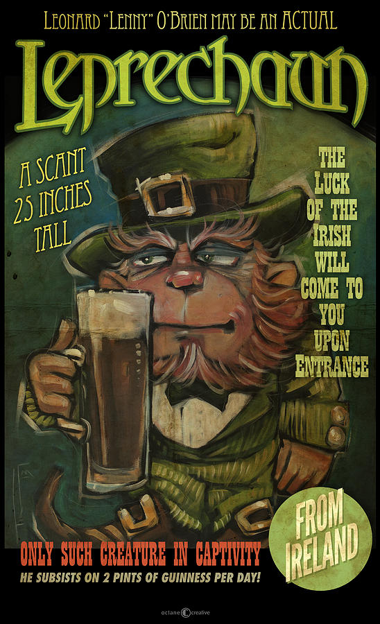 Leprechaun Sideshow Poster Painting by Tim Nyberg