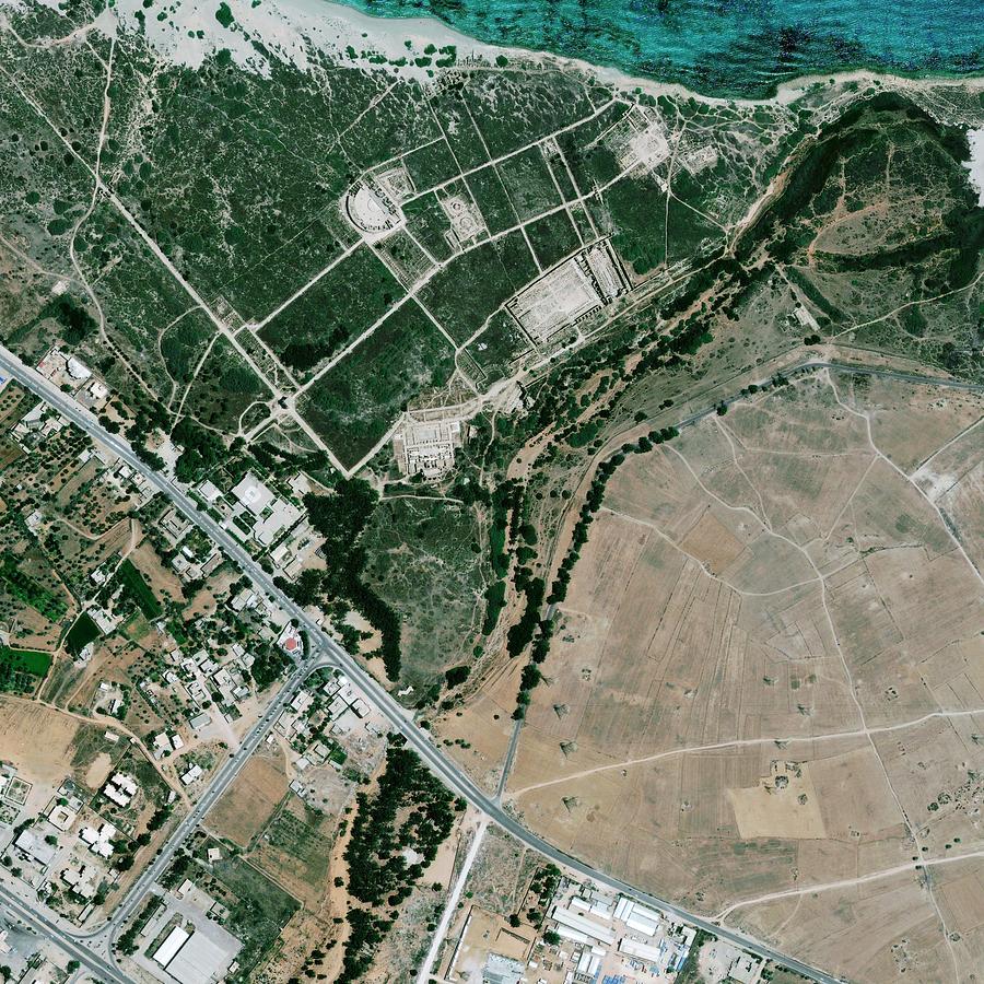 Leptis Magna Region Photograph by Geoeye/science Photo Library