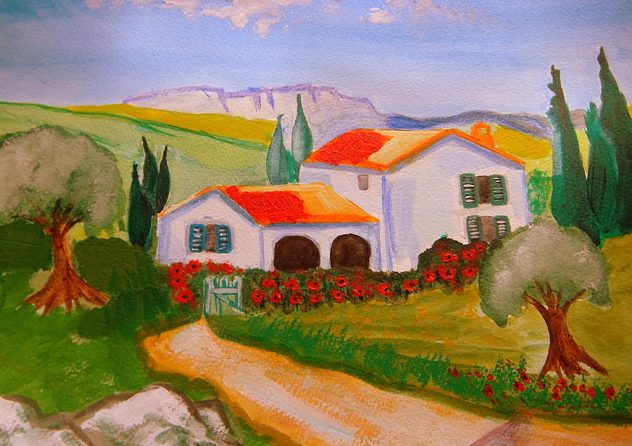 Les Alpilles Provence Painting by Rusty Gladdish