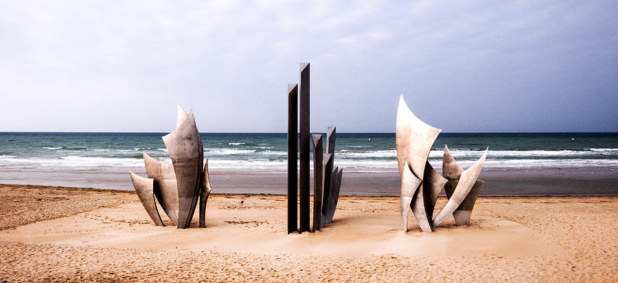 Les Braves Monument at Omaha Beach Photograph by Weston Westmoreland