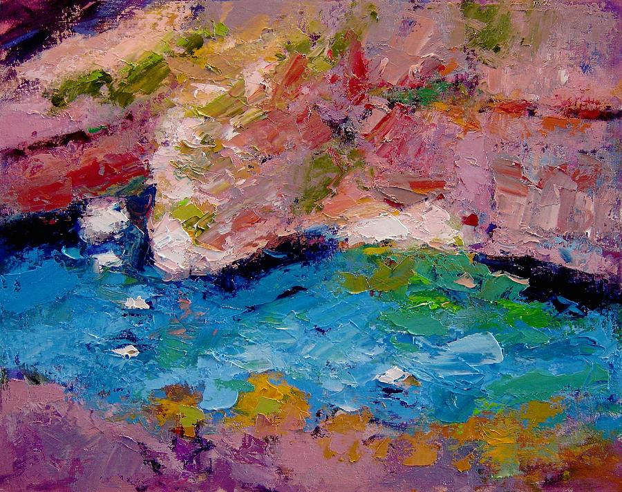 Boat Painting - Les Calanques a la Fauviste by R W Goetting