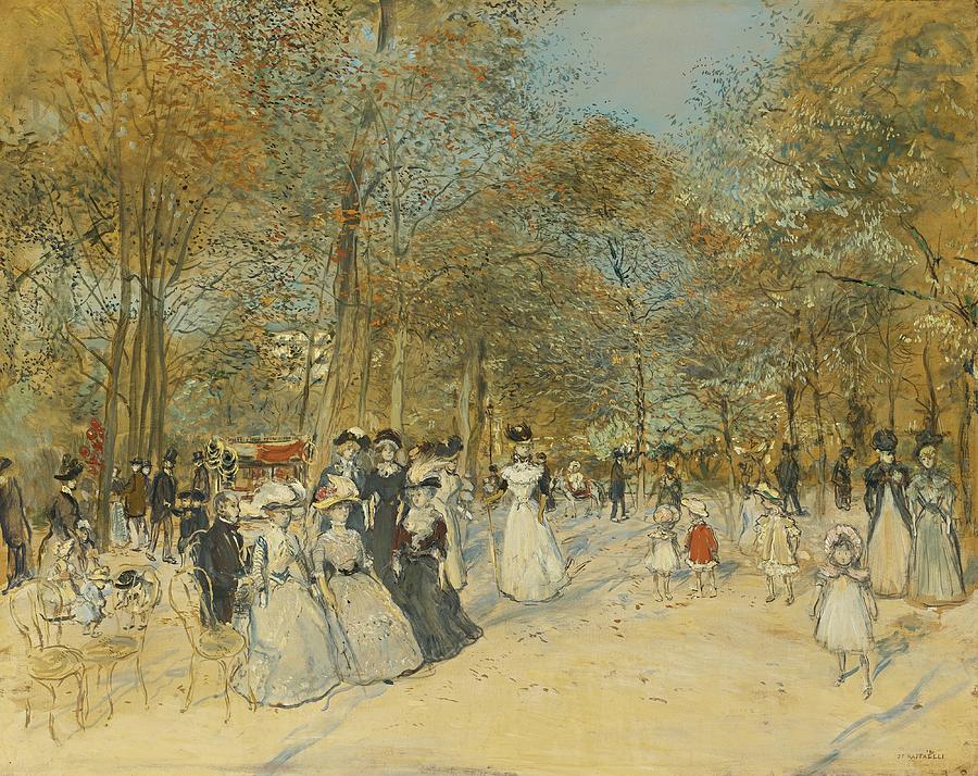 Les Champs-elysees Painting by Celestial Images