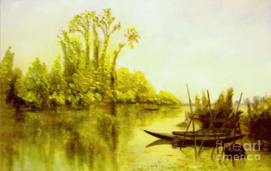 Les Iles Vierges a Bezons Reproduction Painting by Mukta Gupta
