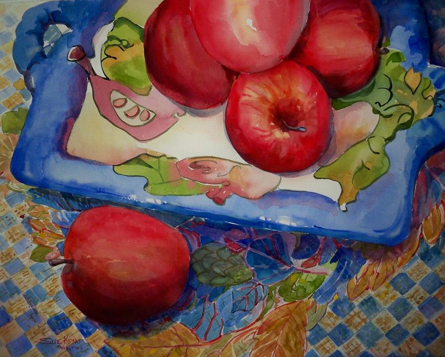Les Pommes Painting by Sue Kemp