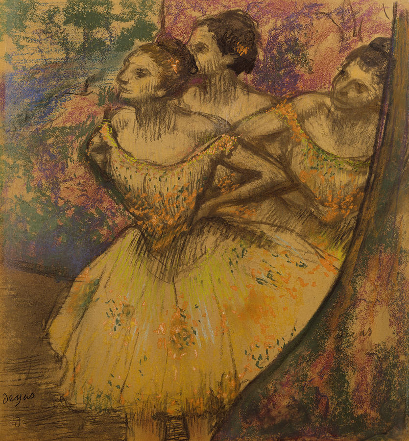 Female Drawing - Les Trois Danseuses, C.1896-1905 by Edgar Degas
