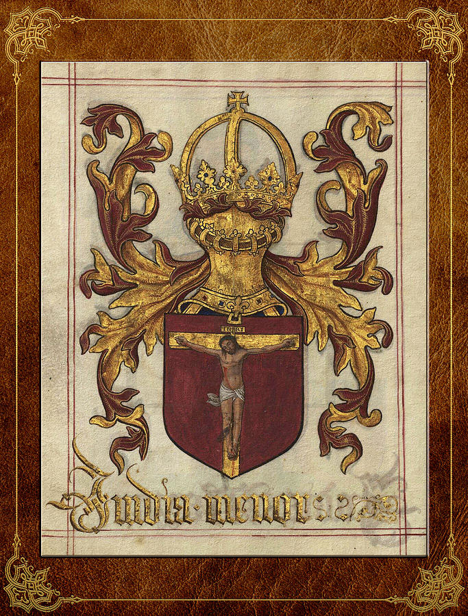 Lesser India - Ethiopia Medieval Coat of Arms  Digital Art by Serge Averbukh