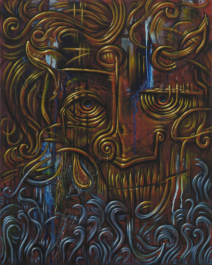 Mayan Painting - Lesson in Letting Go by Aaron Aboud