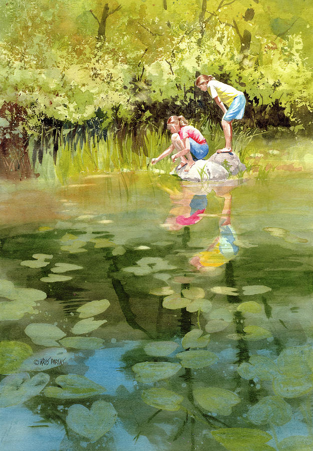 Lessons of the Lake Painting by Kris Parins