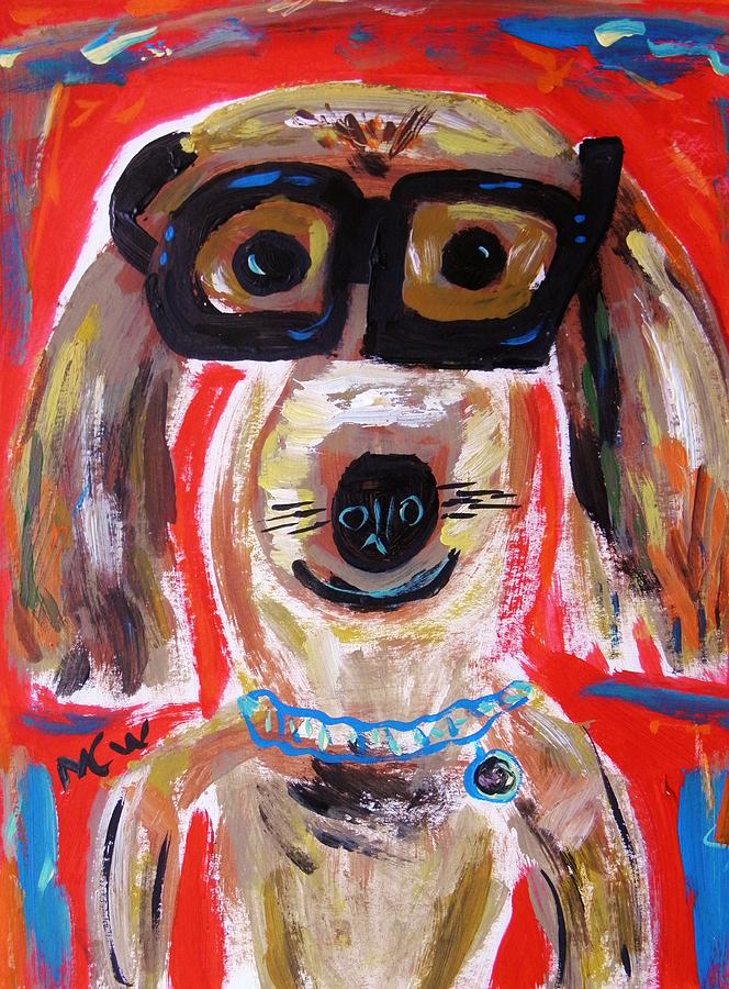 Lester in Glasses Painting by Mary Carol Williams