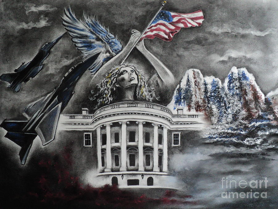 Whitehouse Drawing - Let Freedom Ring by Carla Carson