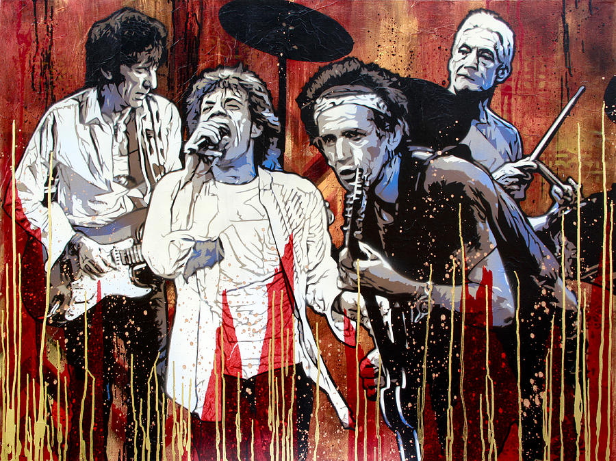 The Rolling Stones Painting - Let It Bleed by Bobby Zeik