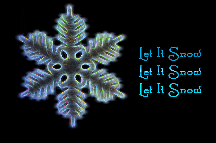 Snowflake Photograph - Let It Snow by Cathy Kovarik