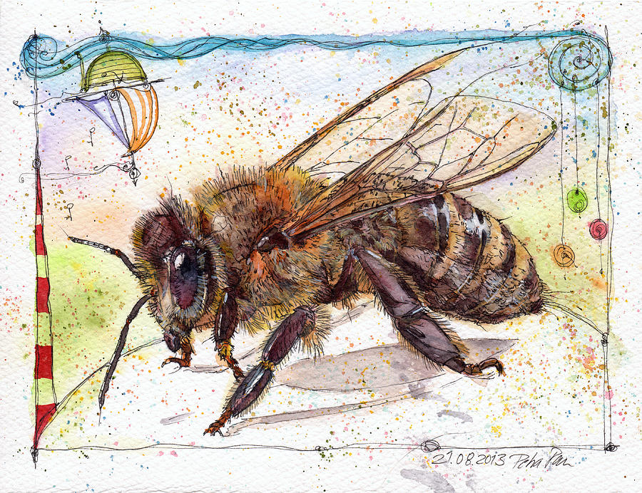 Let Me Bee. Painting by Petra Rau