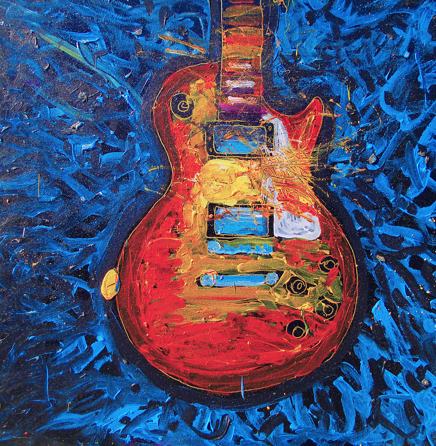 Guitar Painting - Let Me Play Your Les Paul by Neal Barbosa