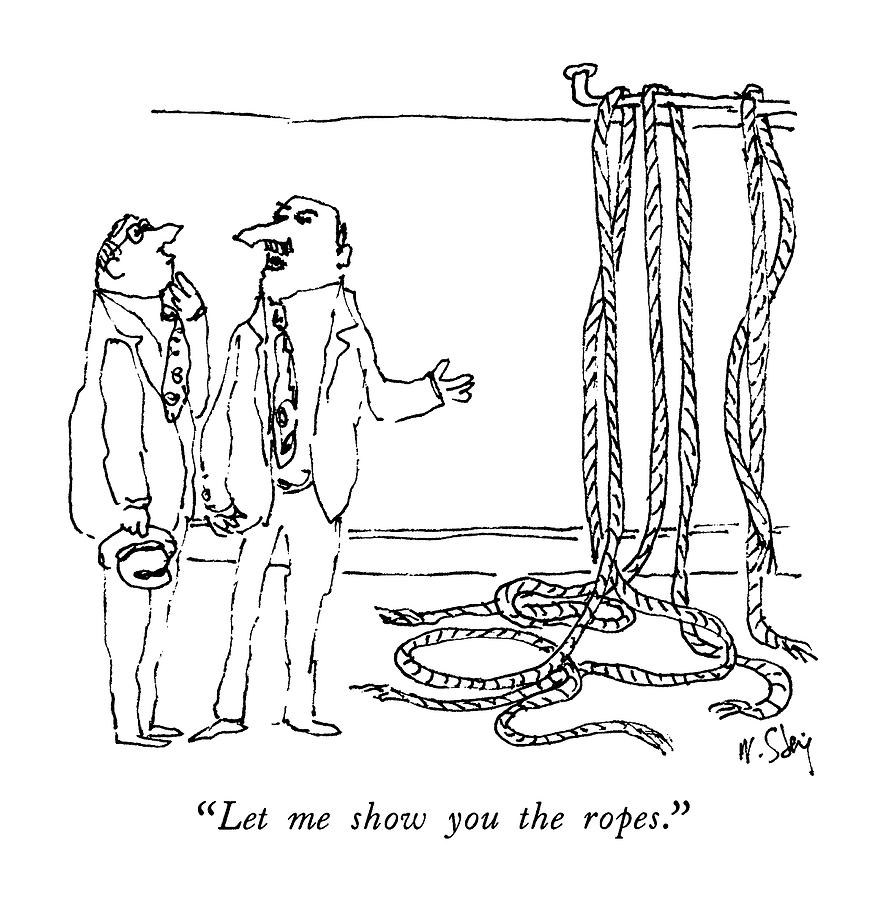 Let Me Show You The Ropes Drawing by William Steig