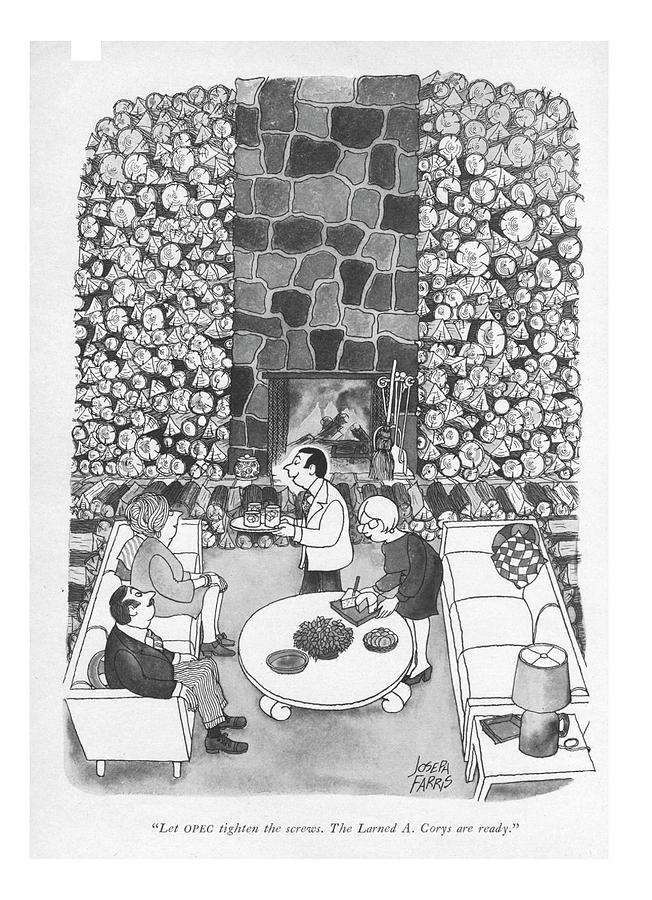 Let Opec Tighten The Screws. The Larned A. Corys Drawing by Joseph Farris Let Opec Tighten The Screws. The Larned A. Corys Drawing by Joseph Farris
