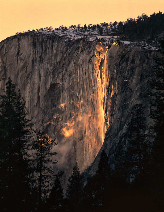 Yosemite National Park Photograph - Let The Fire Fall by Alan Kepler