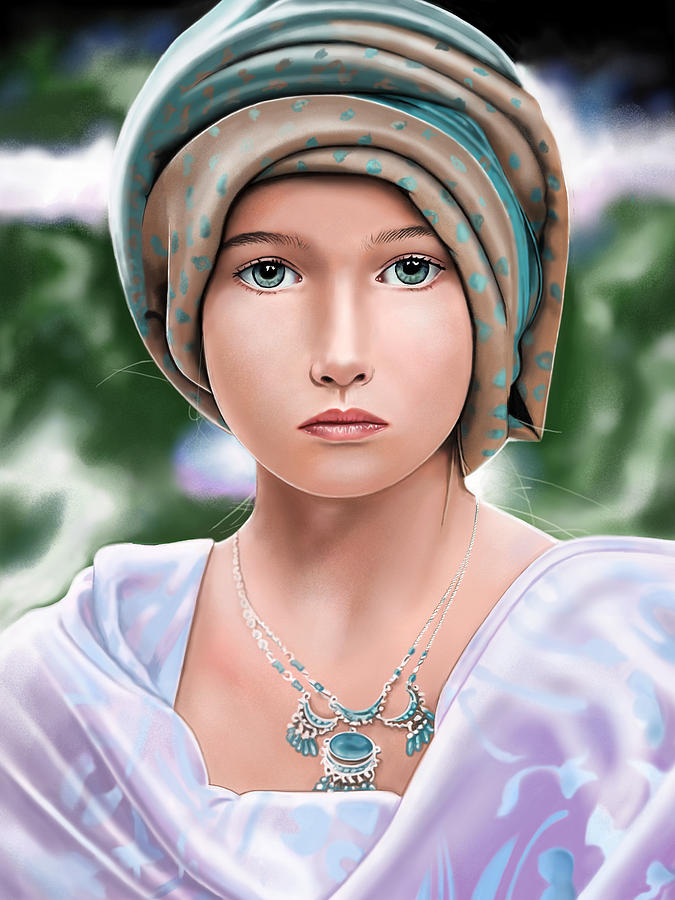 Girl With A Pearl Earring Painting - Let The Light Shine by Andrew Harrison Girl With A Pearl Earring Painting - Let The Light Shine by Andrew Harrison