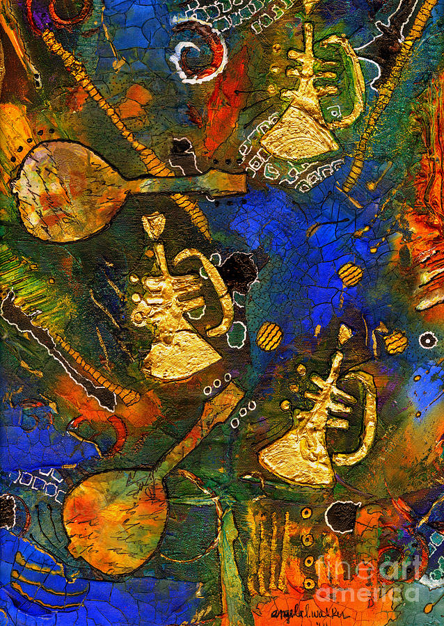 Let the Music Begin Mixed Media by Angela L Walker