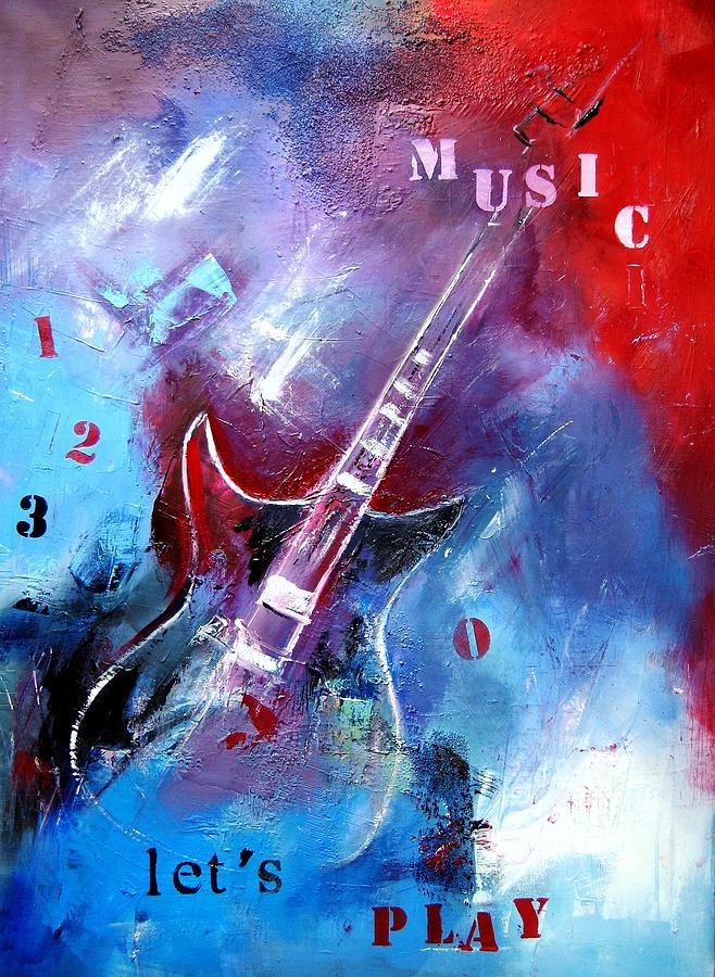 Let the music play Painting by Elise Palmigiani