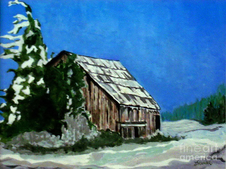 LEtable  The Barn Painting by Joyce Gebauer