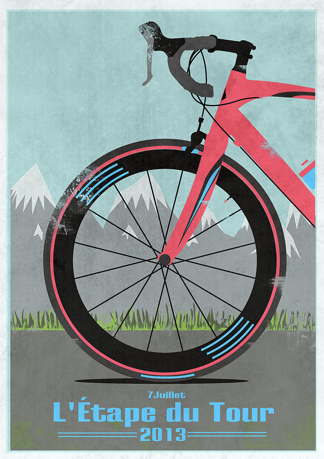 Bicycle Digital Art - LEtape du Tour Bike by Andy Scullion