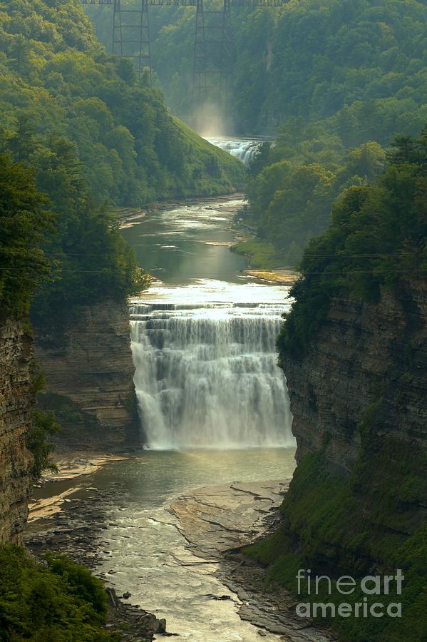 Waterfall Photograph - Letchworth Inspiration Point Portrait by Adam Jewell