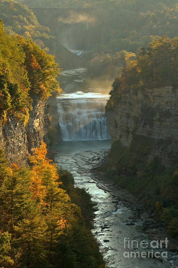 Letchworth Upper And Middle Falls Photograph by Adam Jewell