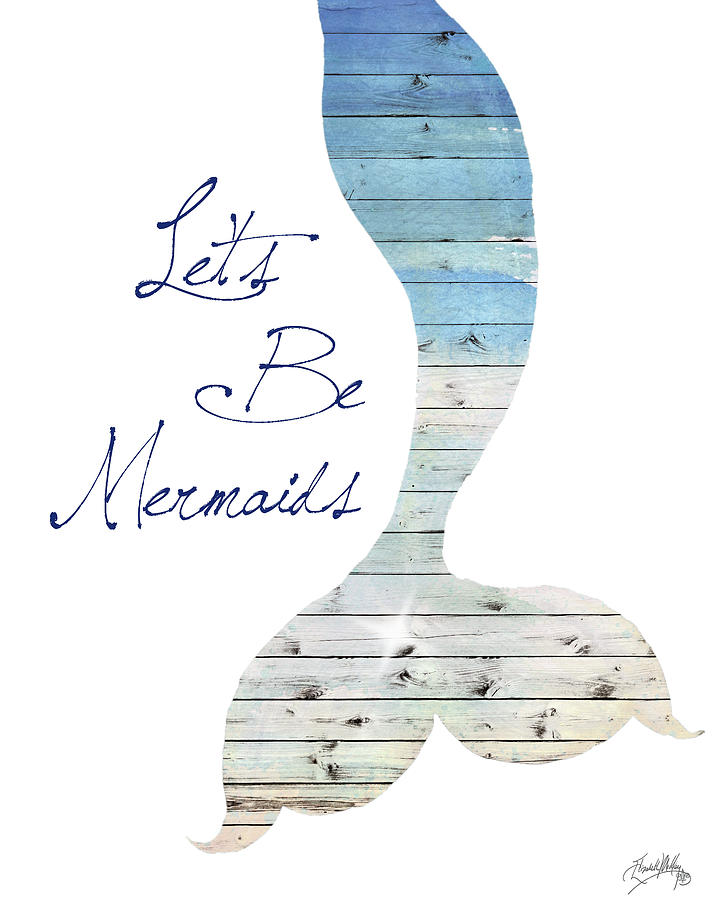 Mermaid Painting - Lets Be Mermaids by Elizabeth Medley