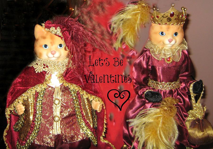 Cat Photograph - Lets Be Valentines by Shirley Sirois