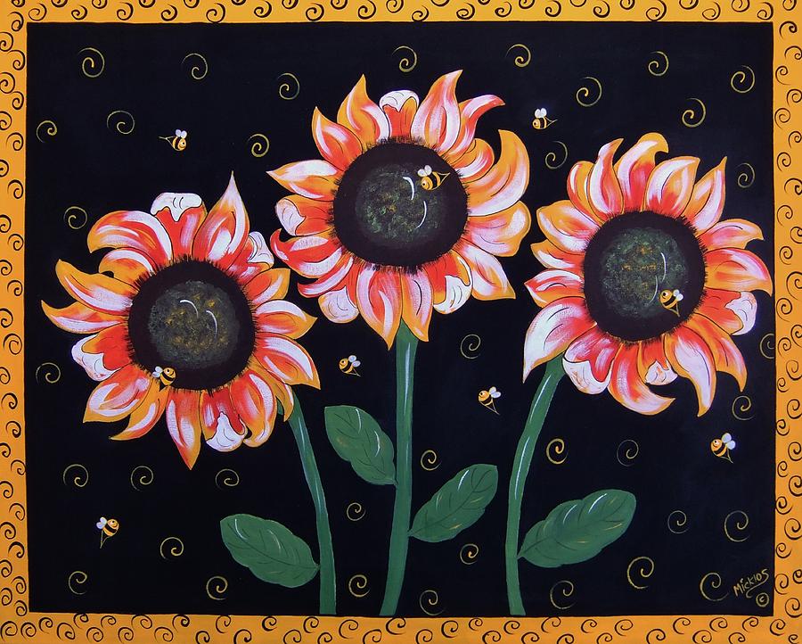 Lets Bee Friends Painting by Cindy Micklos