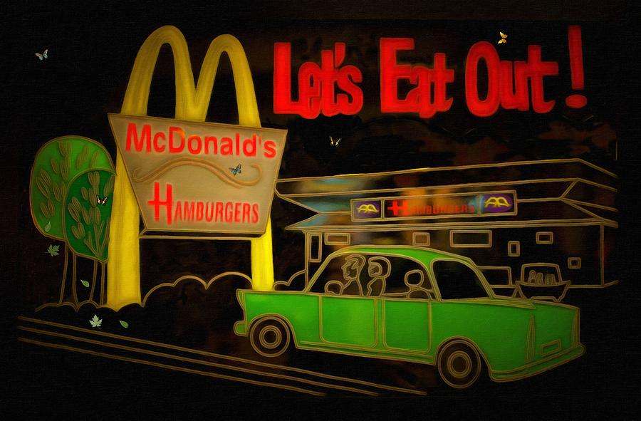 Sign Painting - Lets Eat Out by L Wright