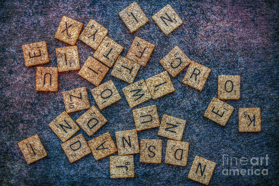 Scrabble Photograph - Lets Play Scrabble by Randy Steele