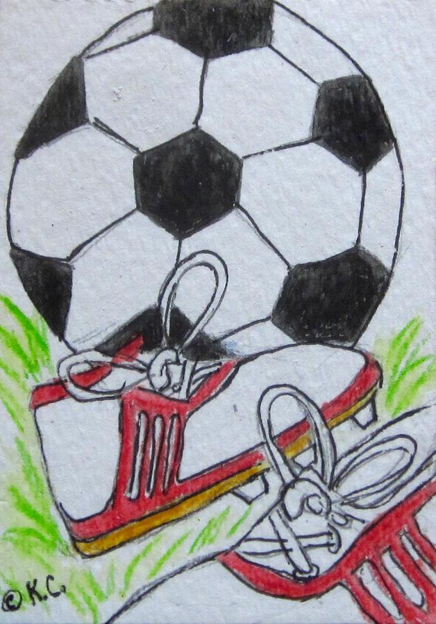 Lets Play Soccer Painting by Kathy Marrs Chandler