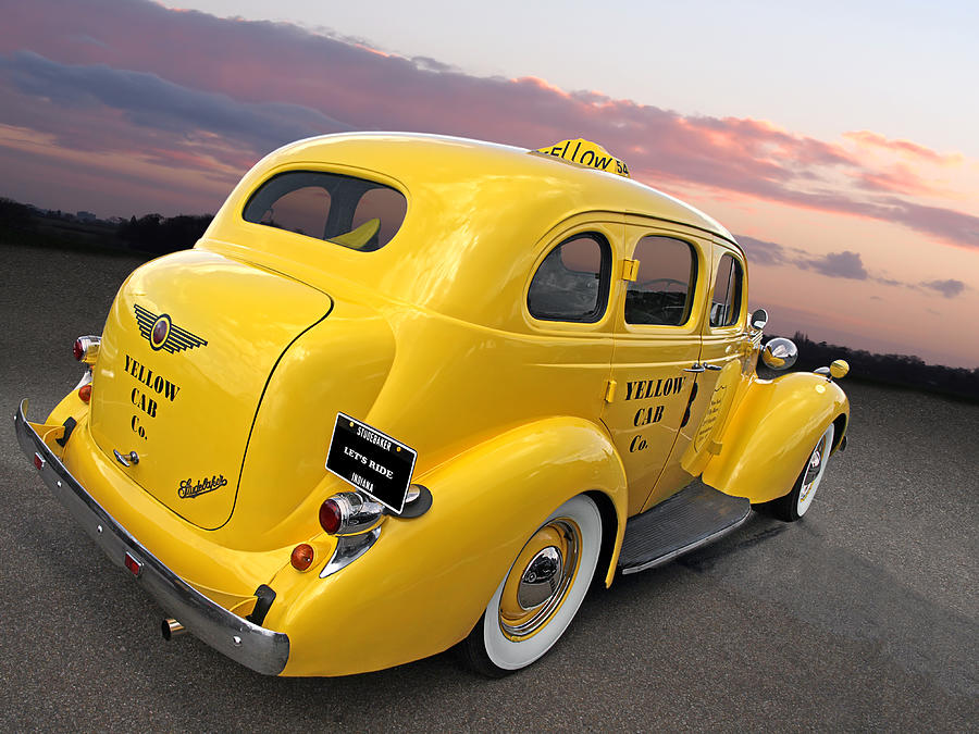 Lets Ride - Studebaker Yellow Cab Photograph by Gill Billington