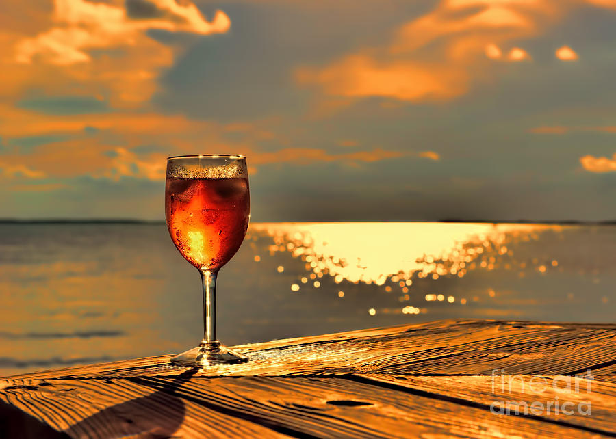 Lets Share A Glass Of Sunset Photograph by Olga Hamilton
