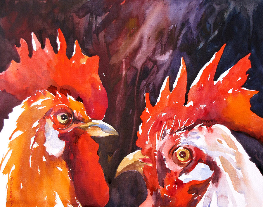 Lets Talk Turkey Painting by Rae Andrews