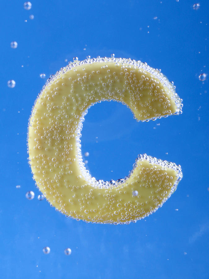 letter C underwater with bubbles  Photograph by Dmitriy Lokash