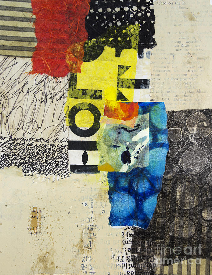 Abstract Mixed Media - Letter to myself by Elena Nosyreva