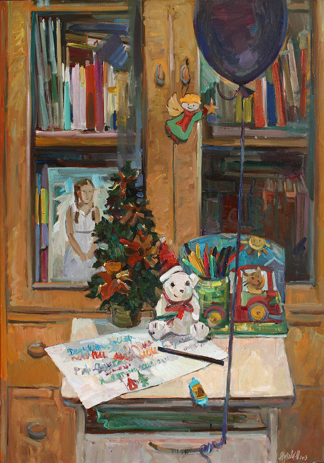 Letter to Santa Claus Painting by Juliya Zhukova
